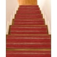 thumbnail image 1 of Stair Treads for Wooden Steps,Red Wood Grain Peel and Stick Stair Treads with Adhesive,Farmhouse Vintage Wooden Rustic Planks Non Slip Indoor Stairs Runner Rugs Mats for Elders Dogs 8"x30" 4PCS, 1 of 7