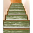 thumbnail image 1 of Stair Treads for Wooden Steps, Sage Green Ombre Peel and Stick Stair Treads with Adhesive, Modern Moire Abstract Art Luxury Non Slip Indoor Stairs Runner Rugs Mats for Elders Dogs 8"x30"10PCS, 1 of 7