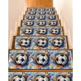 thumbnail image 1 of Stair Treads for Wooden Steps, Sports Football, Minimalist Painted Art Peel and Stick Stair Treads with Reusable Adhesive, Non Slip Indoor Stairs Runner Rugs Mats for Elders Dogs 8"x30" 10PCS, 1 of 7
