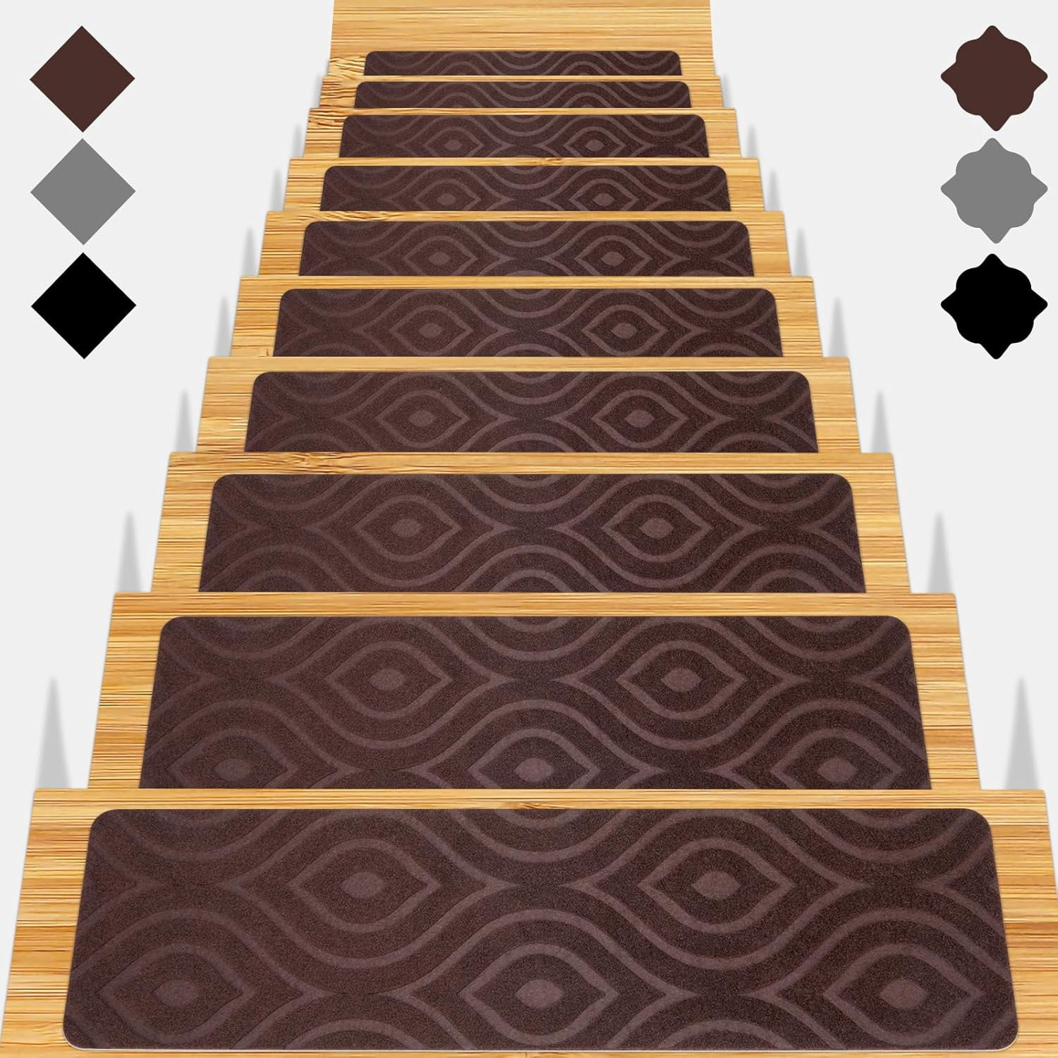 Stair Treads for Wooden Steps 15pcs - 8x30in Carpet Stairs Runner ...