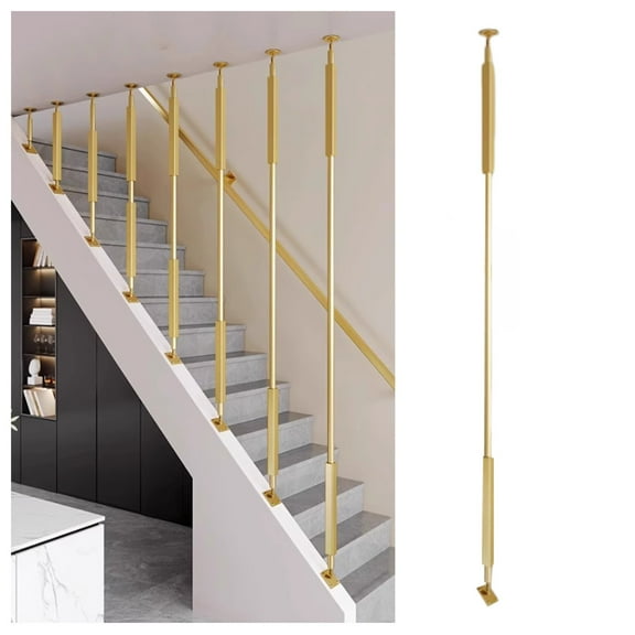 Stair railings, customizable iron stair balusters, decorate handrails for attic corridor steps
