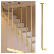 Stair railings inside, stair railing baluster posts made of metal for lateral adjustment, adjustable posts for interior stairs/patio railings/concrete steps