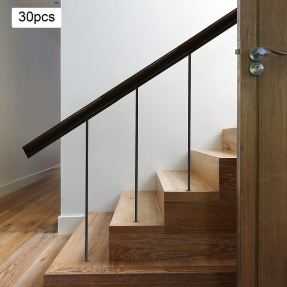 Staircase Balusters 30-Pack, Decorative Iron Railing with Smooth Edges 44in 5/8in 22lbs