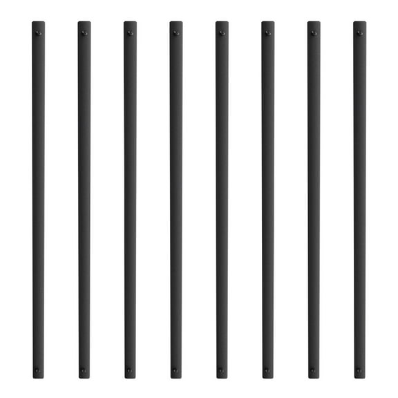 Staircase Balusters 38'', 72 Pack Aluminum Deck Railing Spindles, 1'' Flat Black Decorative Metal Balusters with Screws, Porch Railing, Indoor/Outdoor