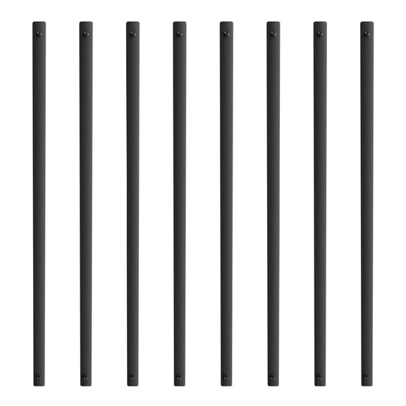 Staircase Balusters 38'' Aluminum - 72 Pack - Deck Railing Spindles Satin Black