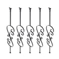 thumbnail image 1 of Staircase Balusters 44'', 5 Pack Metal Spindles, S Shape Deck Railing, Galvanized Steel Satin Black, with Shoes & Screws - Indoor Stair Railing Parts, 1 of 7