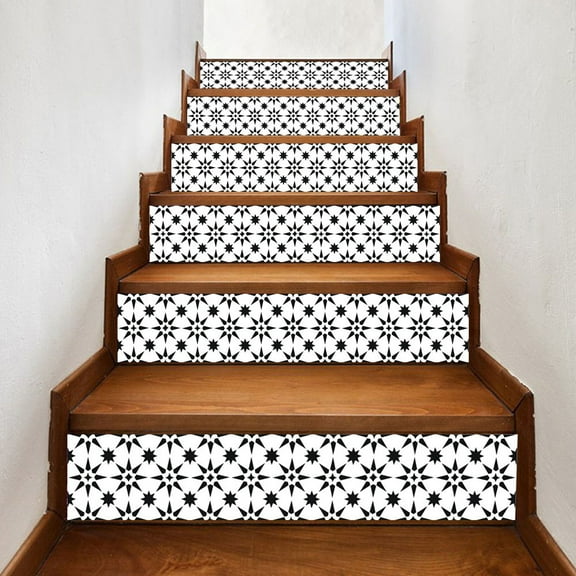 Staircase Stair Riser Sticker Non Slip, Usupdd Eco-Friendly PVC Stair Decal for Indoor Steps, 18CM x 100CM DIY Wall Decal Fashion Stairs Decoration for Wood Tile