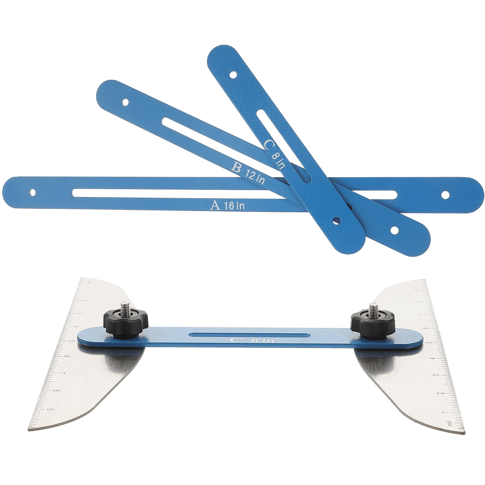 Staircase Tread Gauge Jig Tools Star Stencil Nosing Baskets for Carpeted Stairs Length Measuring