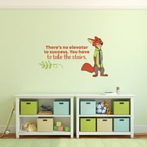 Stairs Zootopia Nick Wilde Quote Cartoon Quotes Decors Wall Sticker Art Design Decal for Girls Boys Kids Room Bedroom Nursery Kindergarten Home Decor Stickers Wall Art Vinyl Decoration (15x30 inch)