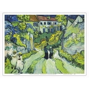 Stairway at Auvers France - From an Original Color Painting by Vincent Van Gogh c.1890 - Master Art Print (Unframed) 9in x 12in