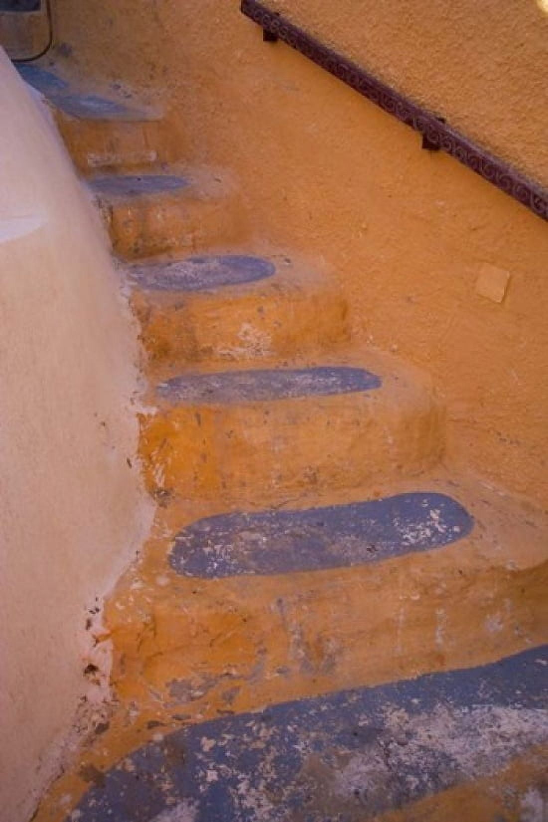Stairways Leading Up Oia Santorini Greece Canvas Art - Darrell Gulin DanitaDelimont (23 x 34)