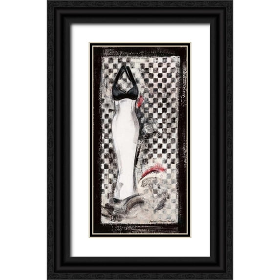 Stajan-Ferkul, Andrea 14x24 Black Ornate Wood Framed with Double Matting Museum Art Print Titled - Going Retro IV