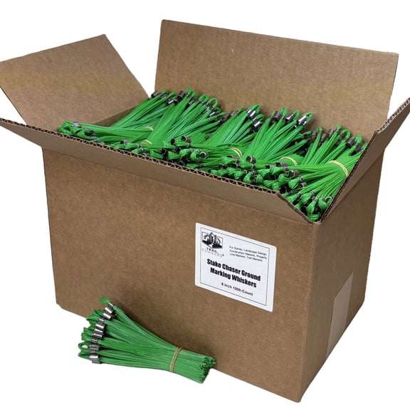 Trail Chasers Green Construction Flags, 6 Inch, 1000-Count Survey, Construction & Landscaping