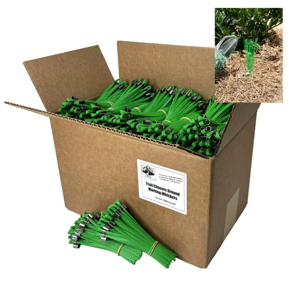Trail Chasers Green Construction Flags, 6 Inch, 1000-Count Survey, Construction & Landscaping