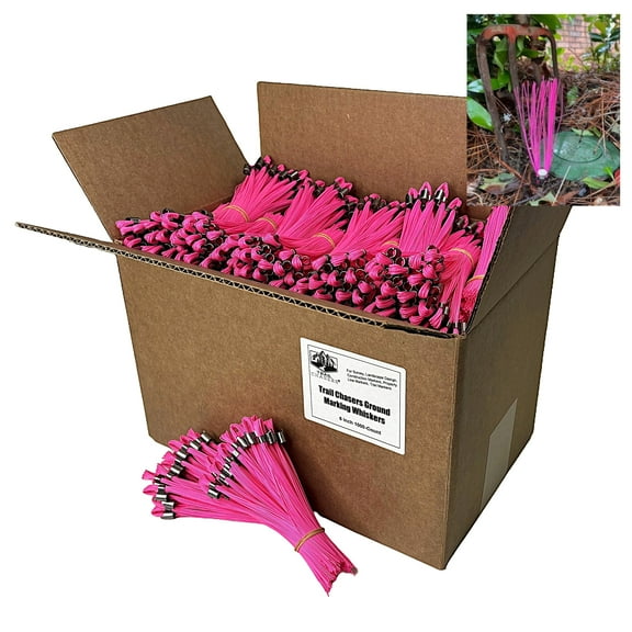 Trail Chasers Pink Construction Flags, 6 Inch, 1000-Count Survey, Construction & Landscaping