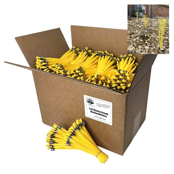 Trail Chasers Yellow Construction Flags, 6 Inch, 1000-Count Survey, Construction & Landscaping