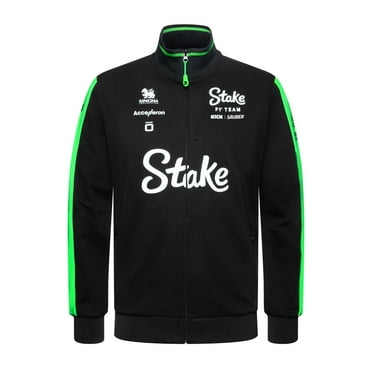 Stake F1 Kick Sauber 2024 Men's Team Full Zip Sweat Jacket - Black