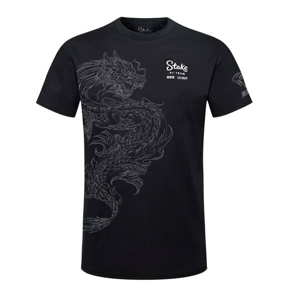 Stake F1 Kick Sauber Special Edition Zhou Guanyu China GP Dragon T-Shirt - Black