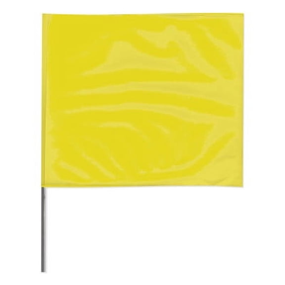Stake Flags, 4 in x 5 in, 36 in Height, Yellow