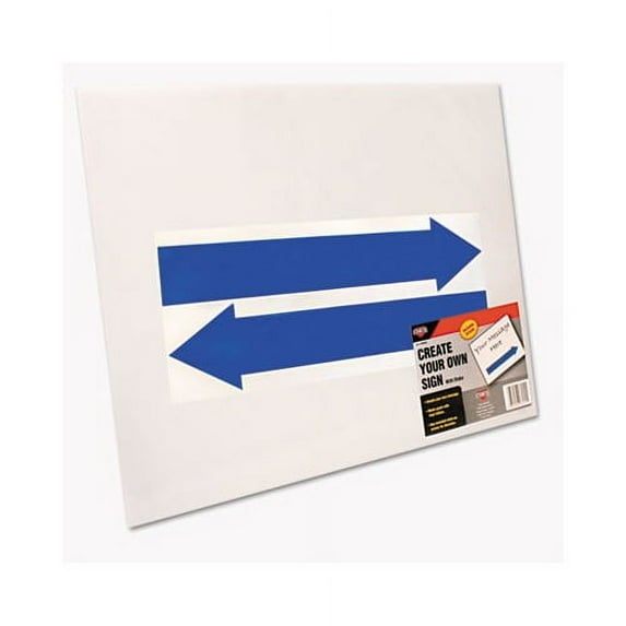 Stake Sign Blank White, Includes Directional Arrows, 15 x 19