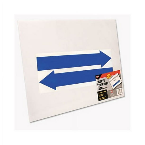 Stake Sign, Blank White, Includes Directional Arrows, 15 x 19 Stake Sign, Blank White, Includes Directional Arrows, 15 x 19