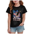 thumbnail image 1 of Staki 4th of July Toddler Girl Outfits Toddler Girls American Flag Shirts 4th of July Tshirt Kids USA Patriotic Tee Independence Day Outfit 2T,3T,4T(Black,9-10 Years), 1 of 5