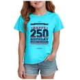 thumbnail image 1 of Staki 4th of July Shirt USA Flag 4th of July Floral Patriotic Girl T-Shirt 2-14Y(Sky Blue,2-3 Years), 1 of 5