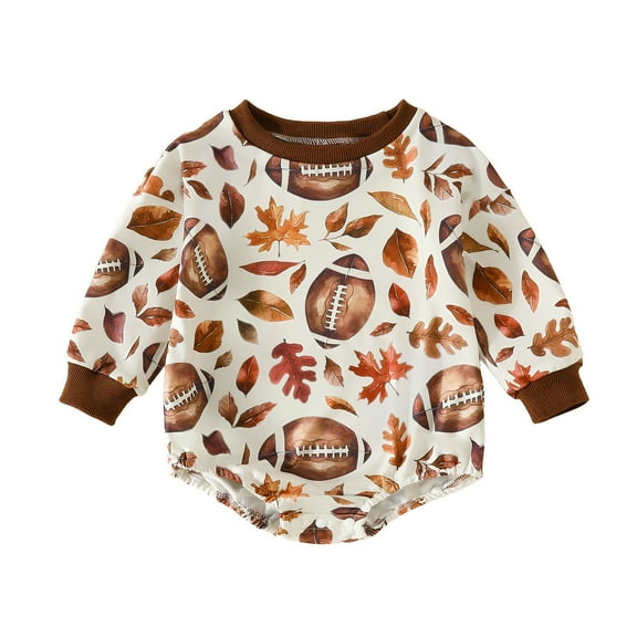 Staki Baby Bodysuit Baby Long Sleeve Bodysuits Boy Cotton Newborn Outfit Clothes(Coffee,12-18 Months)