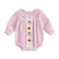 thumbnail image 1 of Staki Baby Bodysuit Long Sleeve Baby Girl Clothes Romper Cute Long Sleeve Bodysuit Toddler Spring Outfit(Pink,6-12 Months), 1 of 5