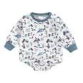 thumbnail image 1 of Staki Baby Boy Fall Outfits Baby-Boys and Newborn Long Sleeve Bodysuits 0-18M(White,12-18 Months), 1 of 6
