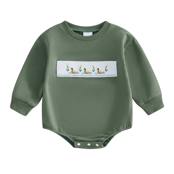 Staki Baby Boy Onesies Long Sleeve Baby Organic Cotton Bodysuits – Baby Boy & Girl Short and Long Sleeve One-Pieces 0-18M(Green,3-6 Months)