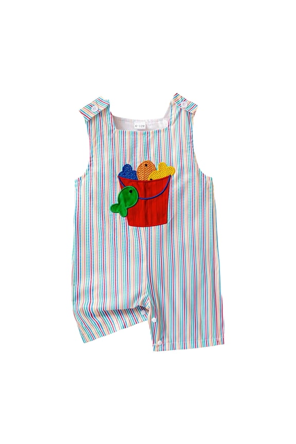 Baby Boy Outfit Print Romper Toddler Boys One Piece Jumpsuit Overalls Bamboo Pajamas Toddler 6-24M 2-4Y(Multicolour,12-18 Months)