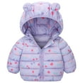 thumbnail image 1 of Staki Baby Boy Winter Fleece Coats Toddler Warm Puffer Jackets Kids Down Outerwear Toddler Windbreaker Jacket 12M,18M,24M,2T,3T,4T,5T,6Y(Purple,18-24 Months), 1 of 7