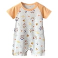 thumbnail image 1 of Staki Baby Boys Baby Boy Romper Newborn Infant Summer Clothes Short Sleeve Crew Neck Jumpsuit 6M 12M 18M,0-3 Months, 1 of 4