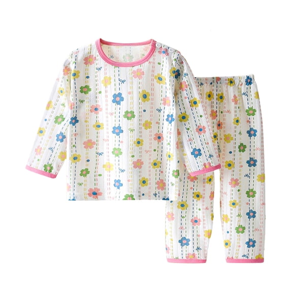 Staki Baby Boys Pajama Sets Kid Soft Sleepwear Rayon From Bamboo Sleepwear Short Sleeve 2-Piece Cool Jammies 3M-13Y (Pink,8-9 Years)