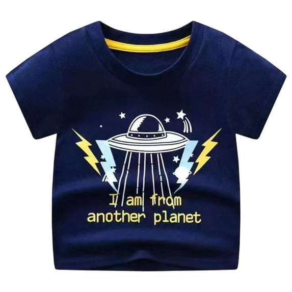 Staki Baby Boys' Toddler Short Sleeve T-Shirts Crewneck Tops Casual Basic Tees Infant Cute Summer Shirts 18M-12Y,11-12 Years