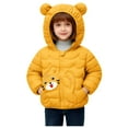 thumbnail image 1 of Staki Baby Boys Toddlers Winter Coats Puffer Jacket Hooded Down Snow Jacket Coat Outerwear Jacket Boys(Yellow,3-4 Years), 1 of 6