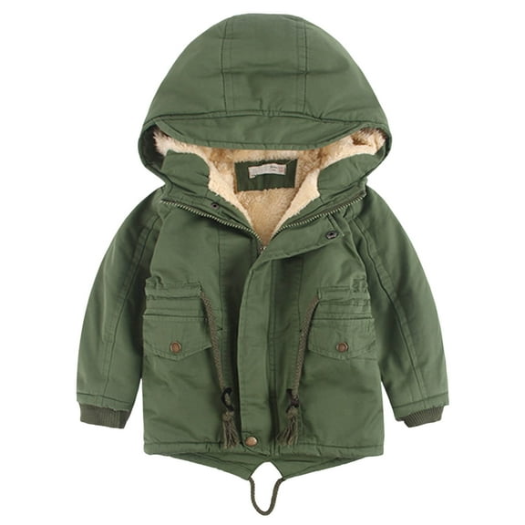 Staki Baby Boys Winter Coats Toddler Bear Hoods Down Jacket Infant Kids Light Puffer Padded Outwear Boys' Outerwear Jackets & Coats 3T,4T,5T,6-10Y(Army Green,7-8 Years)