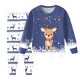 thumbnail image 1 of Staki Baby Christmas Pajamas Boys Pajamas Cozy Soft Long Sleeves Top and Pants 2 Piece Christmas Pjs Pajamas Set Big Boys Sleepwear(Navy,8-9 Years), 1 of 6