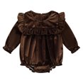 thumbnail image 1 of Staki Baby Girl Bubble Shirt Romper Outfit Long Sleeve Fall Bodysuit Top Newborn Oversized Crewneck Jumpsuit 0-18M,3-6 Months, 1 of 6