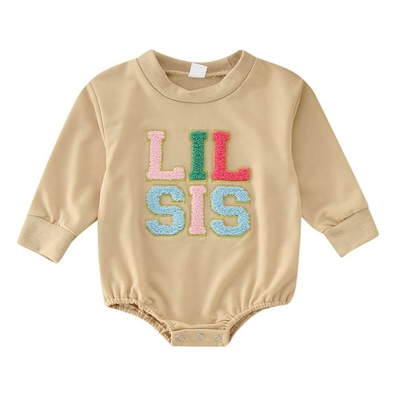 Staki Baby Girl Fall Romper Newborn Baby Girl Outfit Stripe Long Sleeve Waffle Knit Romper Infant Bodysuit Fall Winter Clothes(Beige,0-3 Months)