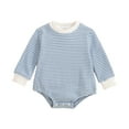 thumbnail image 1 of Staki Baby Girl Long Sleeve Bodysuit Long Sleeve Bodysuit, Ultimate Bodysuit Hoodie Baby Girls(Light Blue,0-3 Months), 1 of 9