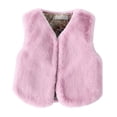 thumbnail image 1 of Staki Baby Girls' Outerwear Vests Girls Fleece Vest Kids Fall Winter Fuzzy Outerwear Jacket with Pockets(Light Pink,6-7 Years), 1 of 4