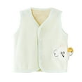 thumbnail image 1 of Staki Baby Girls Sleeveless Jacket Baby Warm Jacket Cotton Vest, Girls Infant Toddler Padded Waistcoat(Green,0-3 Months), 1 of 4