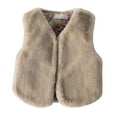 thumbnail image 1 of Staki Baby Girls Waistcoat Girls' Light Weight Vest, Kids Lightweight Sleeveless Jacket, Girls Puffer Vest(Khaki,5-6 Years), 1 of 4