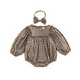 thumbnail image 1 of Staki Baby Long Sleeve Romper Newborn Baby Girl Outfit Cute Romper Long Sleeve Infant Bodysuit 0-18M,6-12 Months, 1 of 9