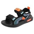 thumbnail image 1 of Staki Baby Sandals Toddler Kids Sandals Girls Boys Open Toe Shoes with Adjustable Straps for Summer Essentials(Orange,4.5 Big Kid), 1 of 9