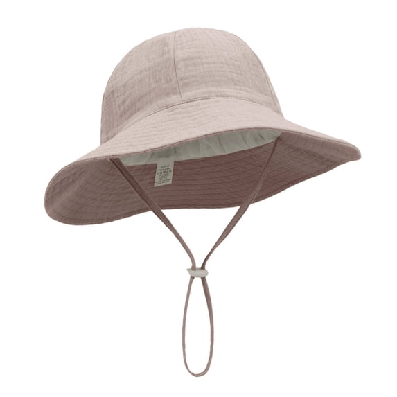 Staki Baby Sun Hat UPF 50+ Sun Protective Toddler Bucket Hat Summer Kids Beach Hats Wide Brim Outdoor Play Hat for Boys Girls Gray,XS