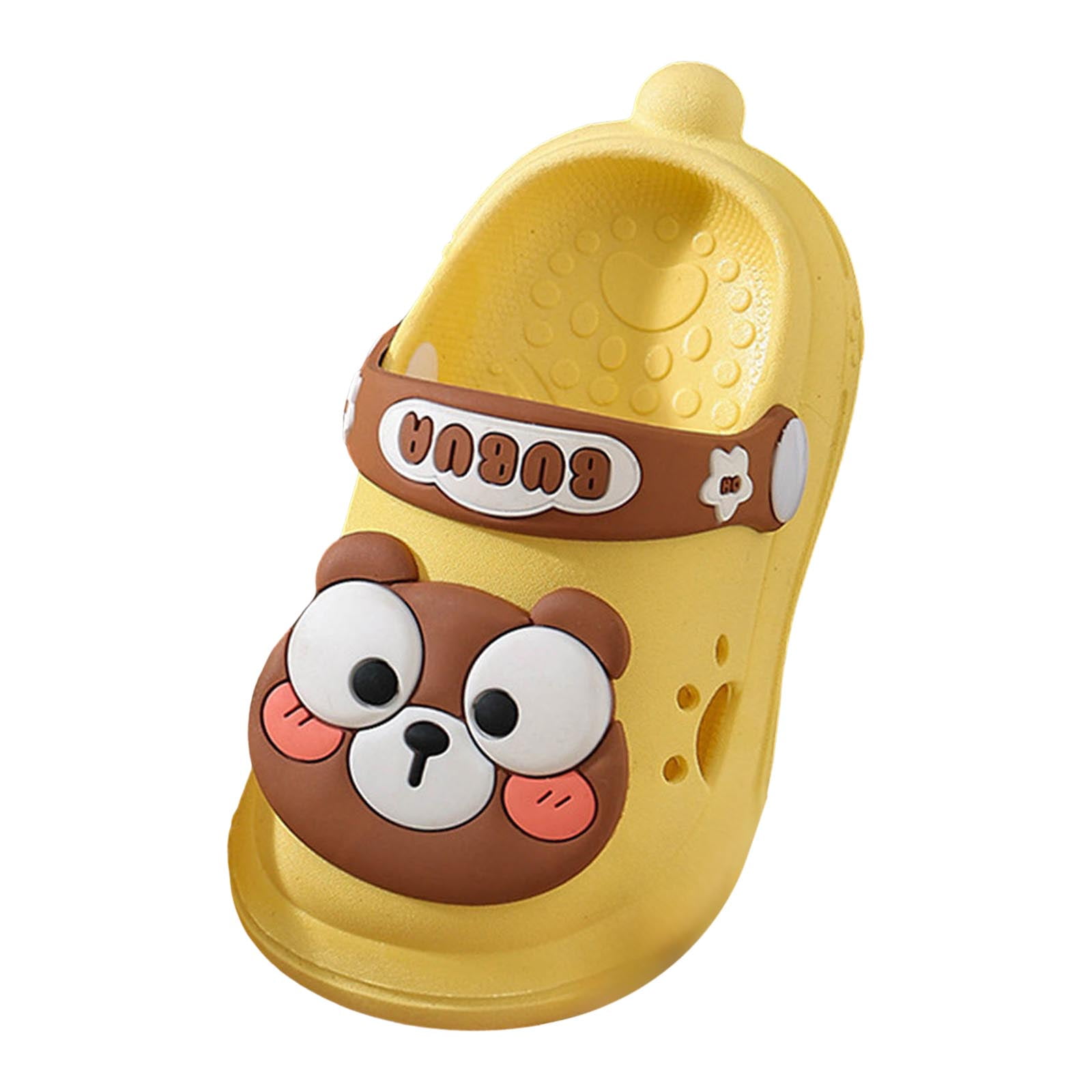 Staki Beach Shoes for Kids Kids Cute Clogs Cartoon Garden Shoes Girls Slides Slippers Indoor Outdoor Children Water Shower Beach Pool Sandals Light Yellow,9 Toddler