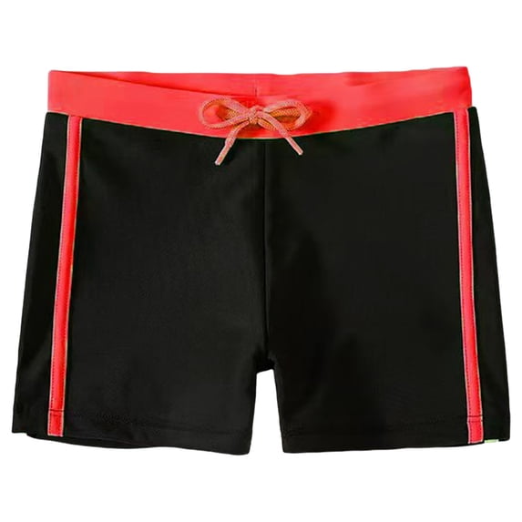 Staki Beach Swimming Trunks for Children Boys Swim Trunks Toddler Swim Shorts Quick Dry Comfort Bathing Suit Sun Protection Swimwear with Pockets 2-11Y(Red,6-7 Years)